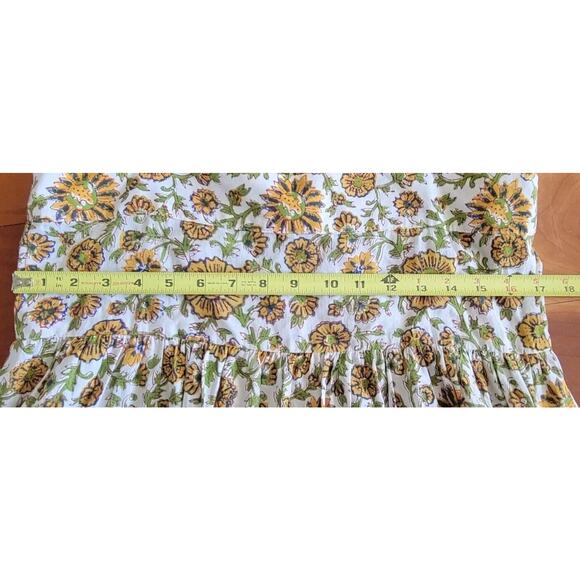 Rachel Pally Women's Cotton Midi Boho Syd Dress Size S In Marigold Block Print - Picture 7 of 7